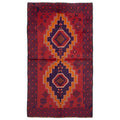 Ecarpetgallery Hand Knotted Rizbaft Dark Red Wool Rug 36 X 64