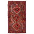 Ecarpetgallery Hand Knotted Rizbaft Dark Red Wool Rug 37 X 62