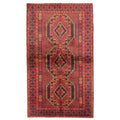 Ecarpetgallery Hand Knotted Rizbaft Dark Red Wool Rug 37 X 61