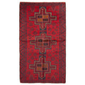 Ecarpetgallery Hand Knotted Rizbaft Dark Red Wool Rug 35 X 64