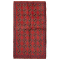 Ecarpetgallery Hand Knotted Rizbaft Dark Red Wool Rug 37 X 63