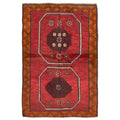 Ecarpetgallery Hand Knotted Rizbaft Dark Red Wool Rug 38 X 56