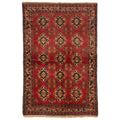 Ecarpetgallery Hand Knotted Rizbaft Dark Red Wool Rug 37 X 57