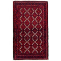 Hand Knotted Rizbaft Red Wool Rug 34 X 57 34 X 57