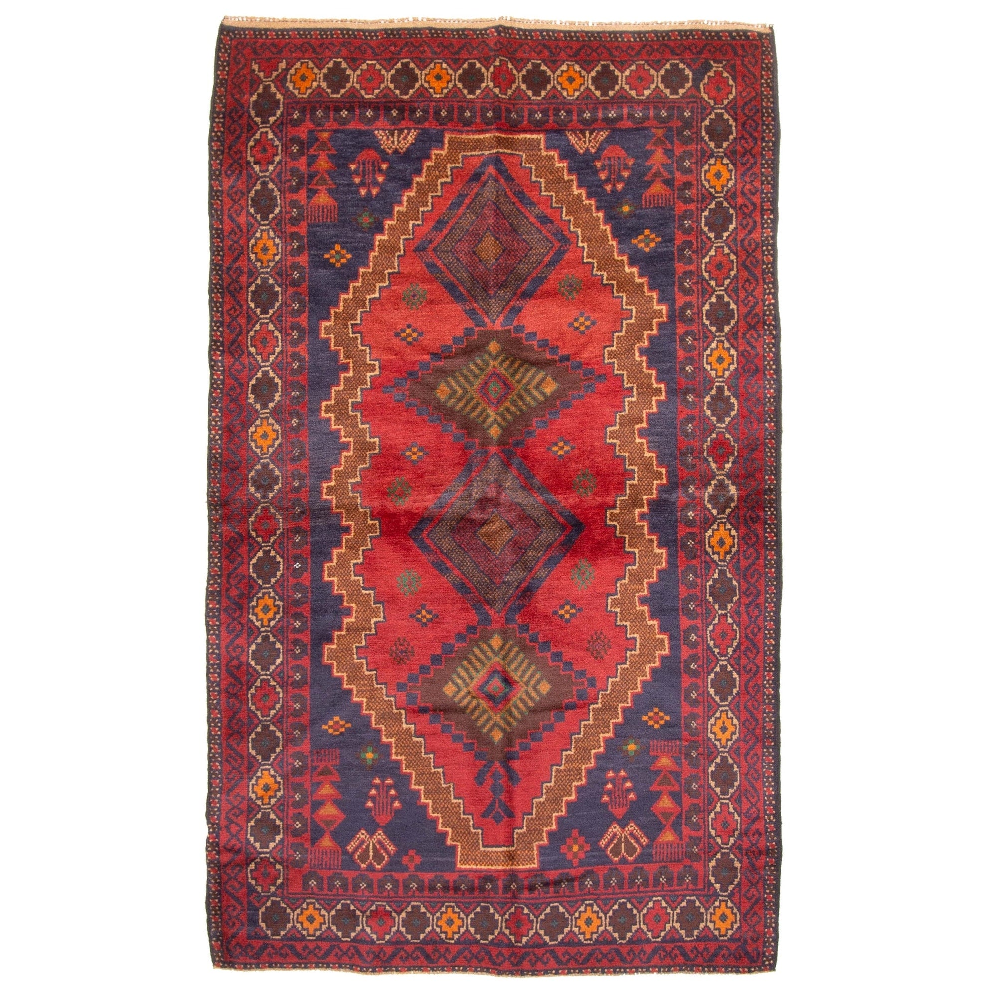 Ecarpetgallery Hand Knotted Rizbaft Dark Red Wool Rug 39 X 62