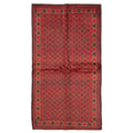 Ecarpetgallery Hand Knotted Rizbaft Red Wool Rug 35 X 65