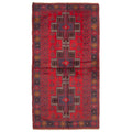 Ecarpetgallery Hand Knotted Rizbaft Red Wool Rug 35 X 66