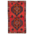 Ecarpetgallery Hand Knotted Rizbaft Red Wool Rug 36 X 65