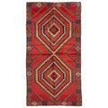 Ecarpetgallery Hand Knotted Rizbaft Red Wool Rug 36 X 67
