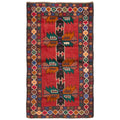 Ecarpetgallery Hand Knotted Rizbaft Red Wool Rug 35 X 60