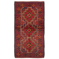 Ecarpetgallery Hand Knotted Rizbaft Red Wool Rug 35 X 65