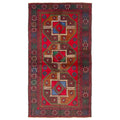 Ecarpetgallery Hand Knotted Rizbaft Red Wool Rug 33 X 63