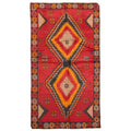Ecarpetgallery Hand Knotted Rizbaft Red Wool Rug 37 X 64