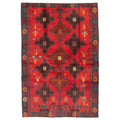 Ecarpetgallery Hand Knotted Rizbaft Red Wool Rug 310 X 59