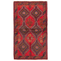 Ecarpetgallery Hand Knotted Rizbaft Red Wool Rug 36 X 511