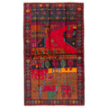 Ecarpetgallery Hand Knotted Rizbaft Red Wool Rug 38 X 62