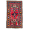 Ecarpetgallery Hand Knotted Rizbaft Red Wool Rug 38 X 65