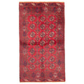 Ecarpetgallery Hand Knotted Rizbaft Red Wool Rug 38 X 67