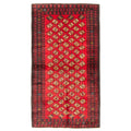 Ecarpetgallery Hand Knotted Rizbaft Red Wool Rug 33 X 510