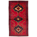 Ecarpetgallery Hand Knotted Rizbaft Red Wool Rug 33 X 65