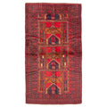 Ecarpetgallery Hand Knotted Rizbaft Red Wool Rug 34 X 60