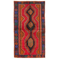 Ecarpetgallery Hand Knotted Rizbaft Red Wool Rug 36 X 62