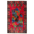 Ecarpetgallery Hand Knotted Rizbaft Red Wool Rug 36 X 511