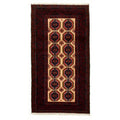 Hand Knotted Rizbaft Red Wool Rug 31 X 62 31 X 62