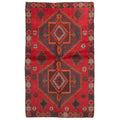 Ecarpetgallery Hand Knotted Rizbaft Red Wool Rug 38 X 64