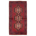Ecarpetgallery Hand Knotted Rizbaft Red Wool Rug 36 X 66