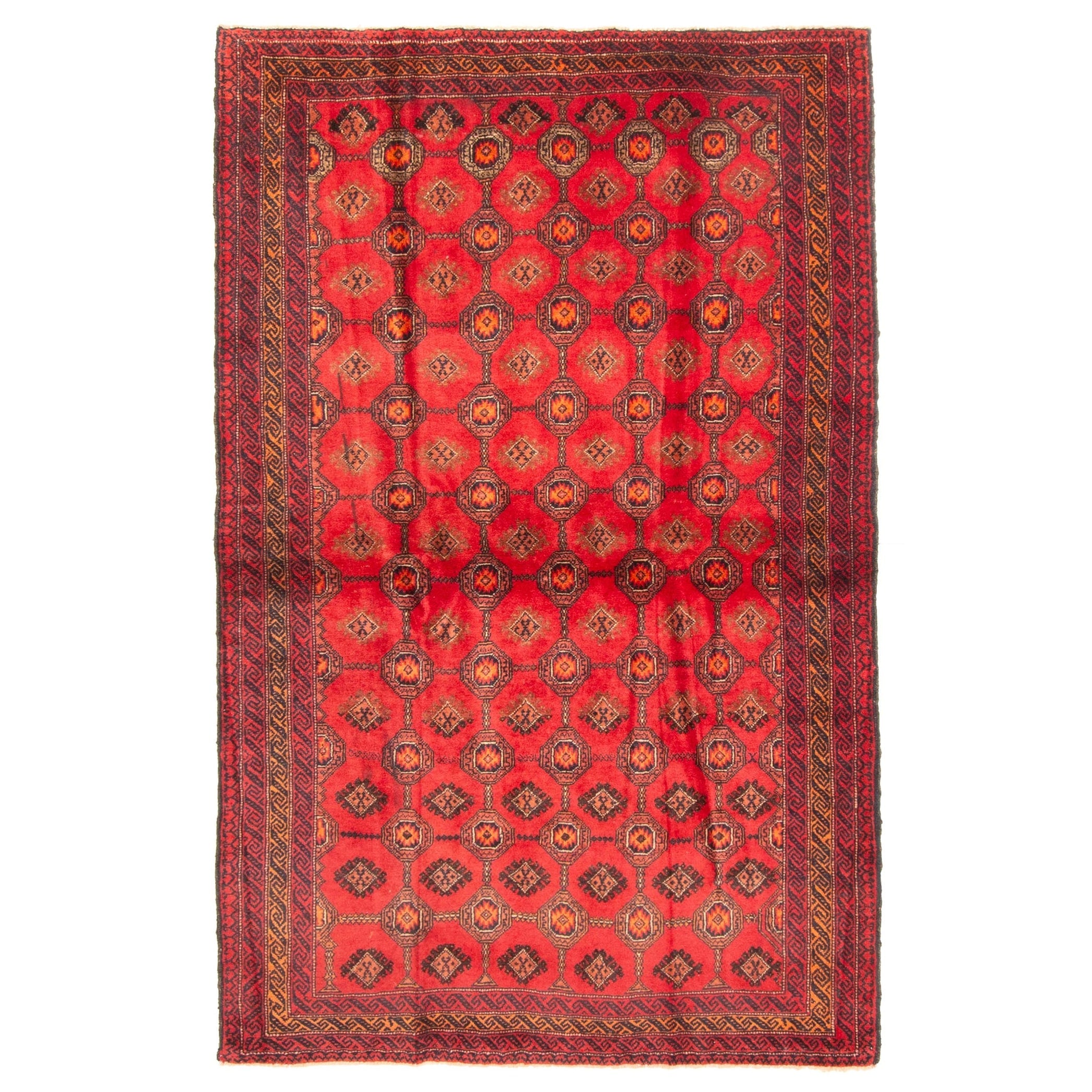 Ecarpetgallery Hand Knotted Rizbaft Red Wool Rug 311 X 61