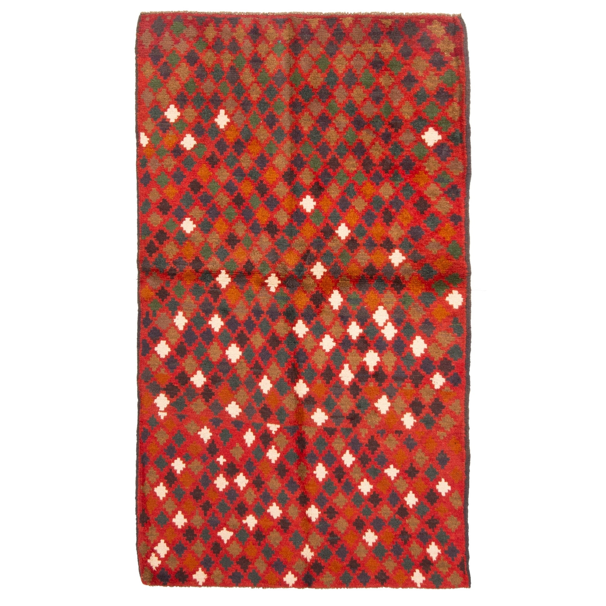 Ecarpetgallery Hand Knotted Rizbaft Red Wool Rug 35 X 62