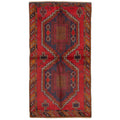 Ecarpetgallery Hand Knotted Rizbaft Red Wool Rug 35 X 66