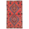 Ecarpetgallery Hand Knotted Rizbaft Red Wool Rug 37 X 64