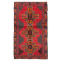Ecarpetgallery Hand Knotted Rizbaft Red Wool Rug 36 X 59