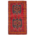 Ecarpetgallery Hand Knotted Rizbaft Red Wool Rug 36 X 64