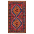 Ecarpetgallery Hand Knotted Rizbaft Red Wool Rug 35 X 63