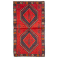 Ecarpetgallery Hand Knotted Rizbaft Red Wool Rug 37 X 67