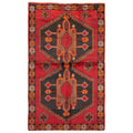 Ecarpetgallery Hand Knotted Rizbaft Red Wool Rug 37 X 510