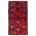 Ecarpetgallery Hand Knotted Rizbaft Red Wool Rug 36 X 65