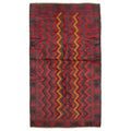 Ecarpetgallery Hand Knotted Rizbaft Red Wool Rug 37 X 64