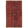 Ecarpetgallery Hand Knotted Rizbaft Red Wool Rug 37 X 62