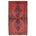 Ecarpetgallery Hand Knotted Rizbaft Red Wool Rug 37 X 66