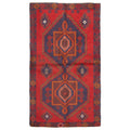 Ecarpetgallery Hand Knotted Rizbaft Red Wool Rug 33 X 62