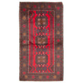 Ecarpetgallery Hand Knotted Rizbaft Red Wool Rug 36 X 63