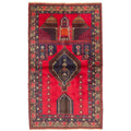 Ecarpetgallery Hand Knotted Rizbaft Red Wool Rug 37 X 60