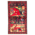 Ecarpetgallery Hand Knotted Rizbaft Red Wool Rug 34 X 510