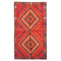 Ecarpetgallery Hand Knotted Rizbaft Red Wool Rug 36 X 65