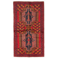 Ecarpetgallery Hand Knotted Rizbaft Red Wool Rug 34 X 62