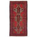 Ecarpetgallery Hand Knotted Rizbaft Red Wool Rug 33 X 66